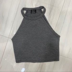 🌴 3/$30 ZARA Trafaluc Grey Halter Top Tank